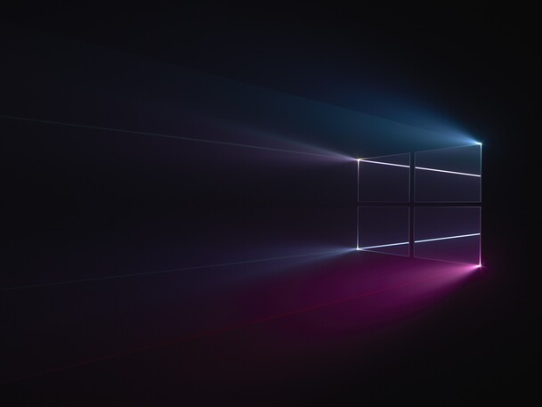 Win10系统高清PNG透明壁纸，几何扁平渐变设计素材下载