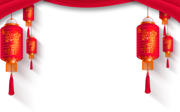 春节新年灯笼PNG素材，高清透明，节日氛围满满，免费下载！