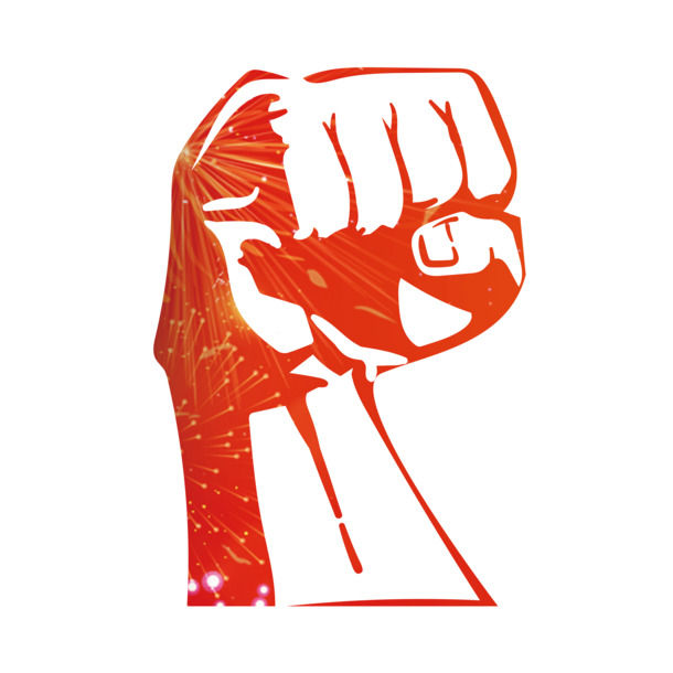 加油拳头PNG透明图，高清中国风装饰元素，设计素材免费下载
