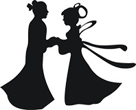 唯美牛郎织女卡通图片，高清PNG透明，节日元素丰富，情人节设计素材免费下载