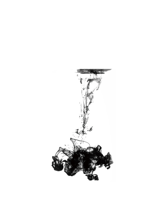 水墨艺术PNG透明图，笔触装饰元素，高清下载素材库