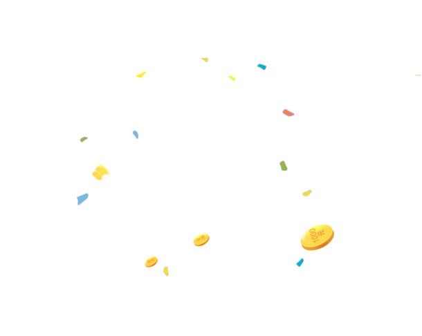 金融banner设计必备，高清PNG金币漂浮元素，透明几何图案，素材免费下载