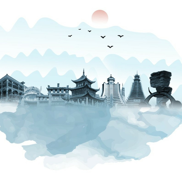贵州特色建筑高清PNG透明背景图，设计素材下载