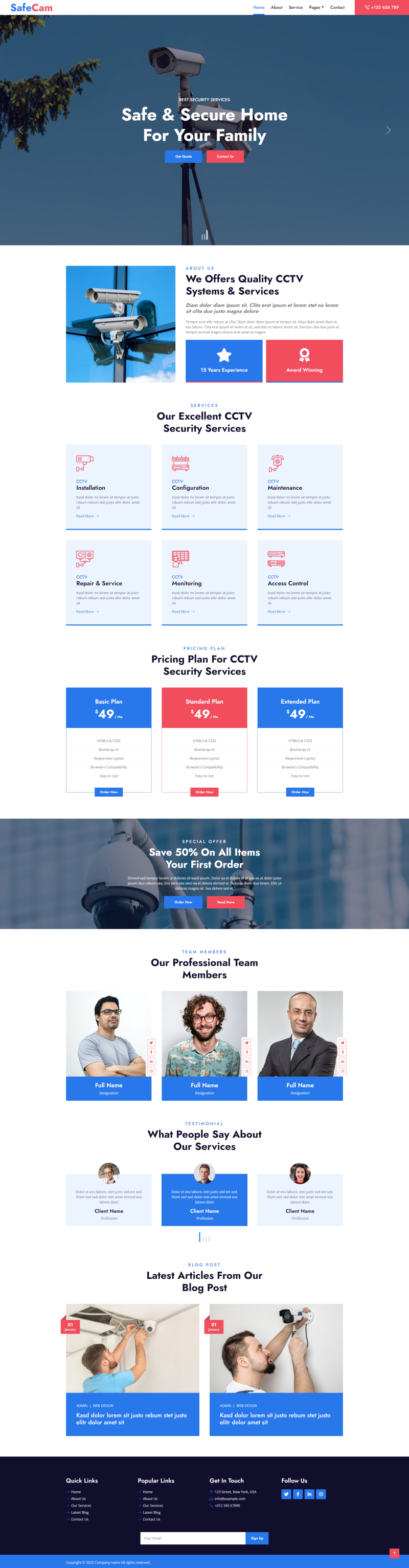 企业网站模板html，监控设备公司网站模板