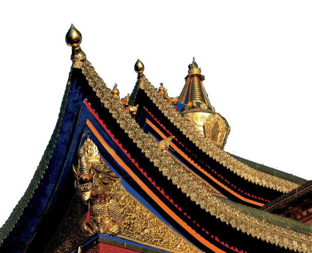 中式屋檐装饰PNG素材，高清透明背景，摄影风景元素，免费下载