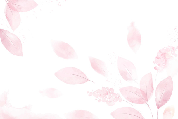 粉色情人节透明PNG叶子背景，高清节日素材下载