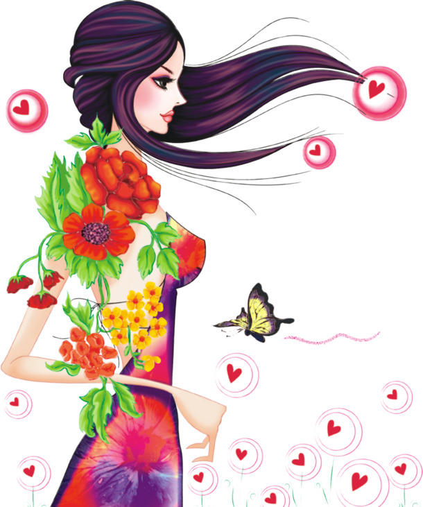 妇女节高清PNG素材，女神装饰卡通女王，透明图片设计元素免费下载