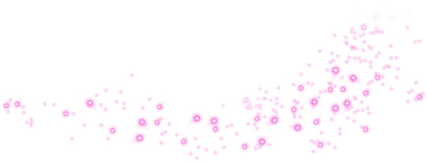 七夕玫粉星光高清PNG透明图，情人节节日元素设计素材下载