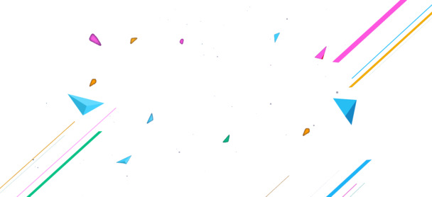 扁平风海报Banner设计，高清PNG透明素材，几何漂浮元素，免费下载