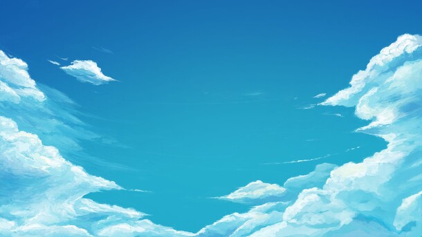 蓝天白云卡通手绘PNG素材，高清透明背景，海报设计新选择