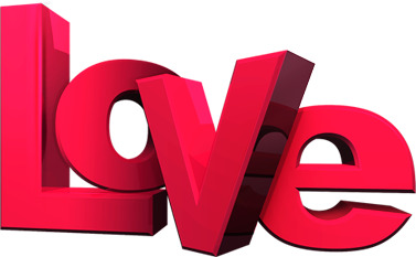 情人节高清PNG透明图片，立体红色Love字样，节日设计素材下载