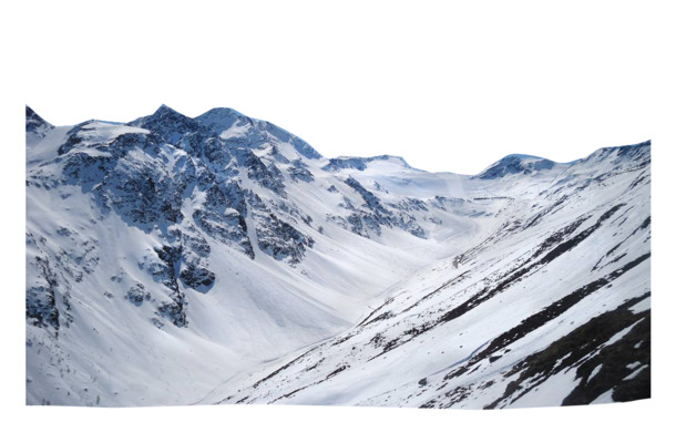 雪山风光PNG透明背景图片，高清旅游摄影素材下载