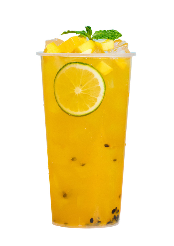 夏季水果茶奶茶奶盖PNG透明图片，高清免扣元素，设计素材下载
