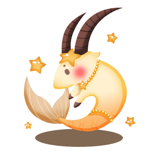 摩羯座星座高清PNG图标，透明免抠元素，精美设计素材下载