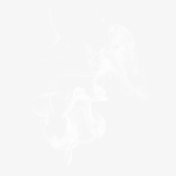透明烟雾发热效果PNG素材，高清白色背景元素底纹下载