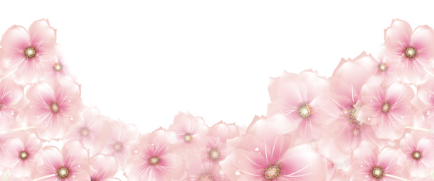 3.8女神节粉色花朵PNG素材，高清透明妇女节图片设计元素下载