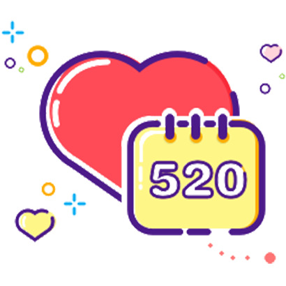 520心形线条小图标，高清PNG透明版，节日元素及设计素材免费下载