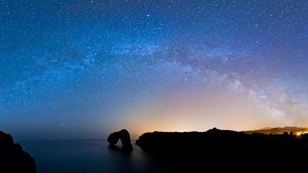 唯美夜空星空PNG透明背景，自然山水摄影风景图片素材下载