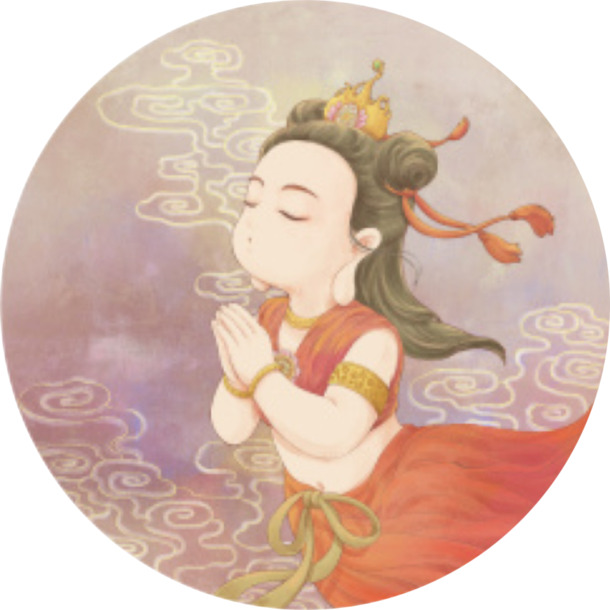 敦煌文化元素PNG透明图，手绘卡通风格，中国风高清素材下载