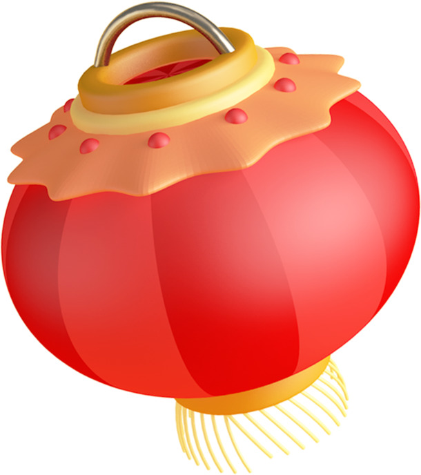 新年灯笼PNG透明图，高清创意节日元素，元旦春节元宵素材下载