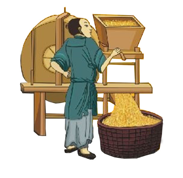 古人农产品业，古典中国风PNG透明背景高清图片素材下载