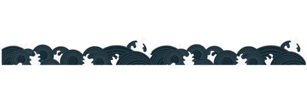 中国风海浪圆纹PNG背景图，古典高清透明元素，AI格式设计素材免费下载