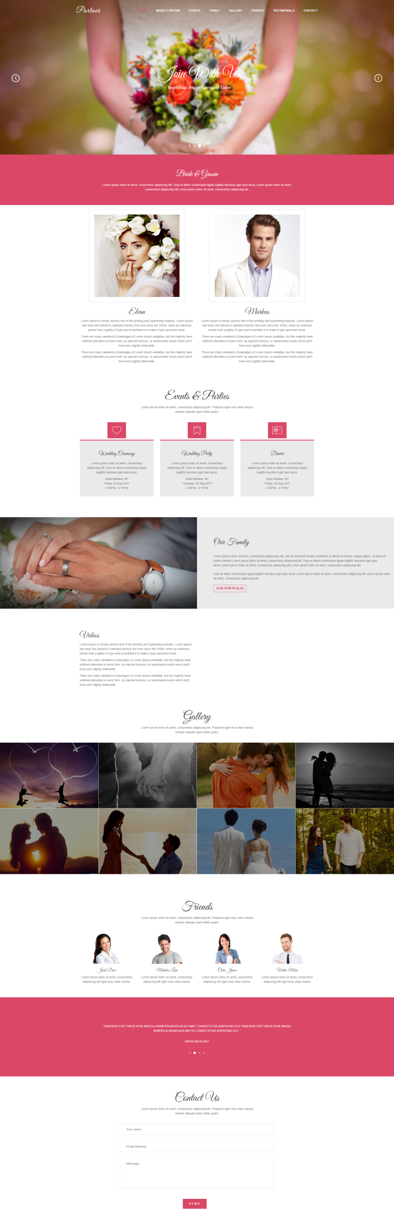 婚礼策划网页代码html，婚礼策划网站设计模板