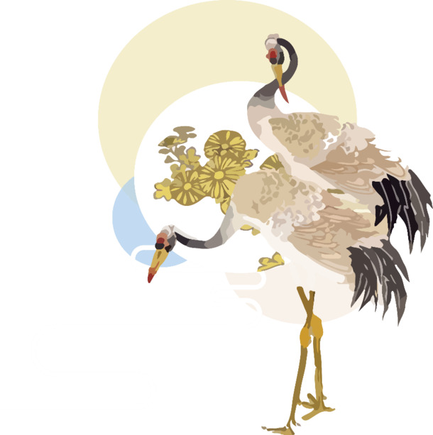 古风仙鹤插画PNG透明图片，免扣高清动物设计素材下载