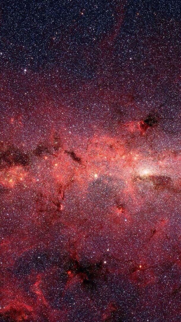 神秘红色星空壁纸，高清PNG透明背景，H5设计素材免费下载