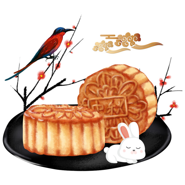 中秋佳节，中国风传统节日元素，高清PNG透明图片与PSD设计素材下载