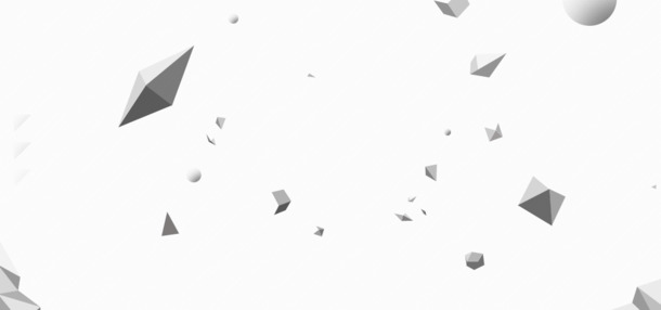 灰色立体几何漂浮元素PNG透明图，高清设计素材免费下载