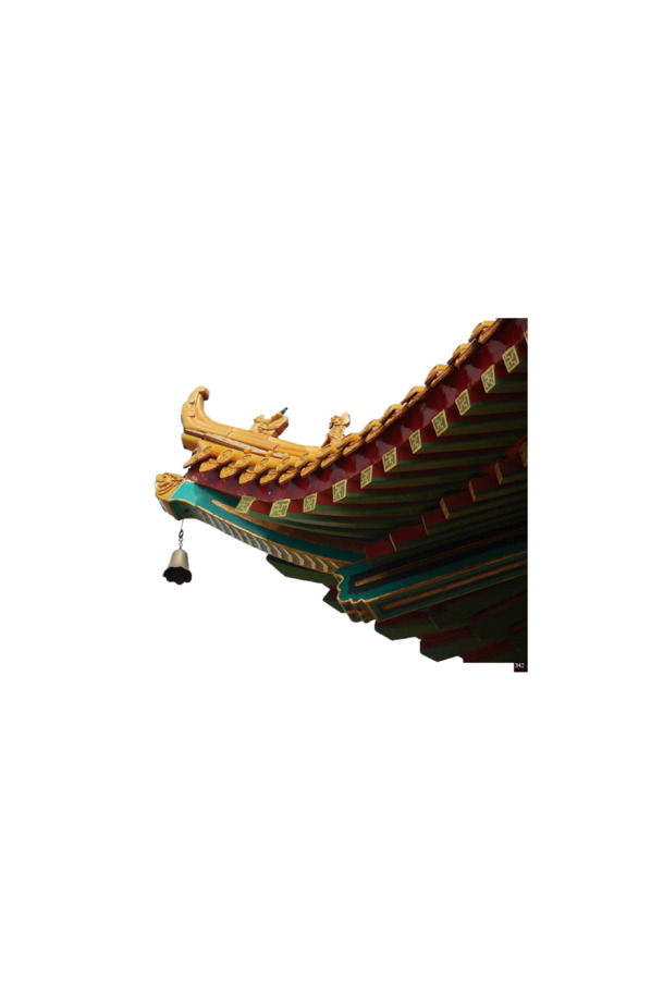中国风漂浮屋檐PNG透明装饰图，高清设计素材免费下载