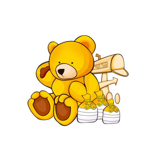 免费高清PNG卡通小熊素材，动植物元素透明图片，一键下载设计所需
