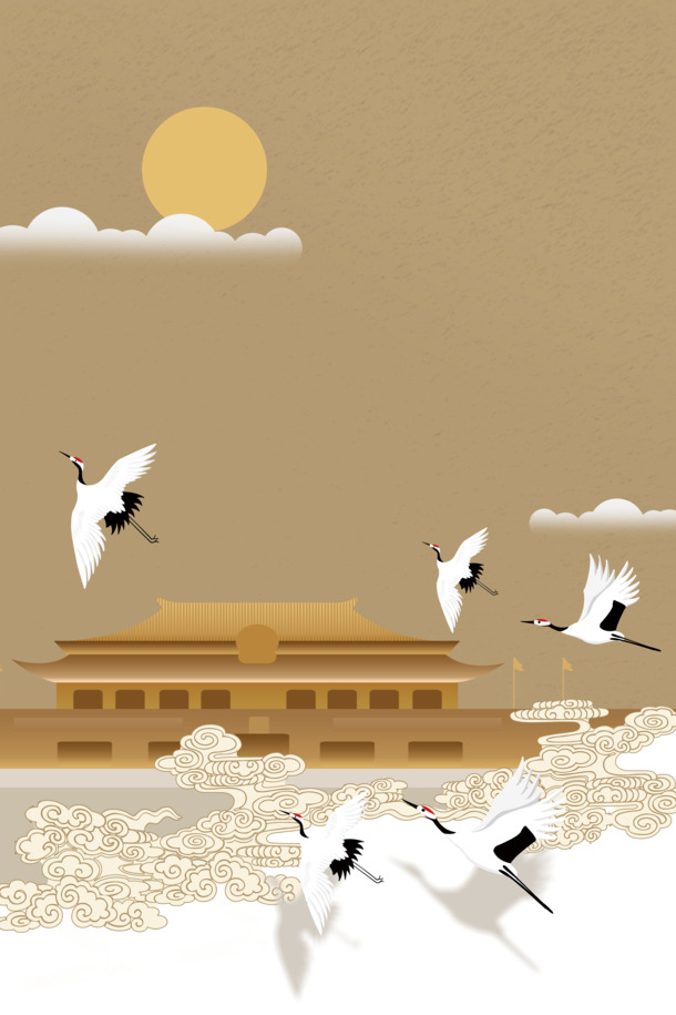国庆佳节背景图，古典中国风高清JPG与PNG透明素材下载
