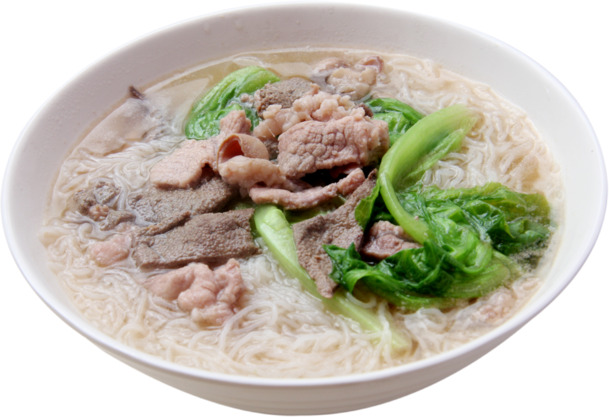 青菜牛肉面PNG透明图，生活装饰元素，高清素材下载