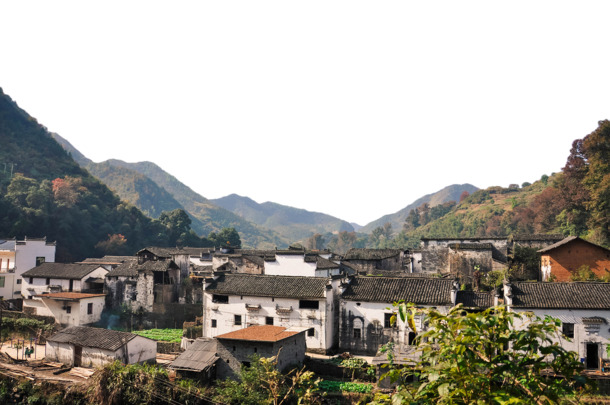 山坳小村庄高清PNG透明背景图片，精美设计素材免费下载