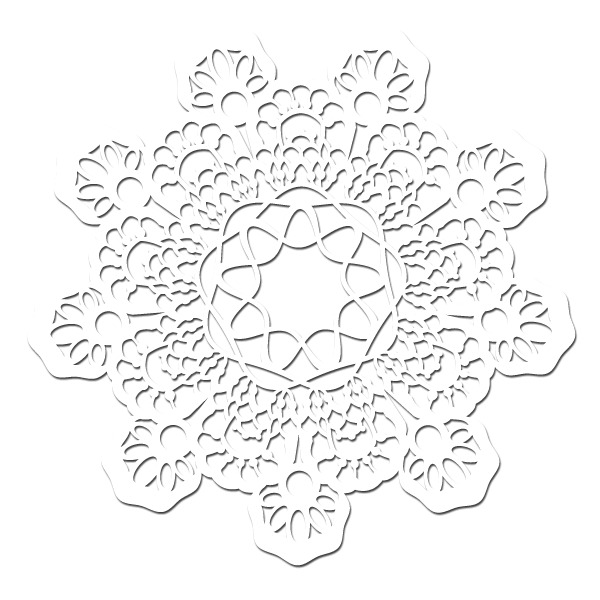 蕾丝花纹花边雪花PNG透明图，高清装饰元素与图片设计素材下载