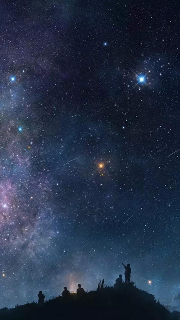 星空高清拍摄图，唯美PNG透明背景，H5设计素材下载