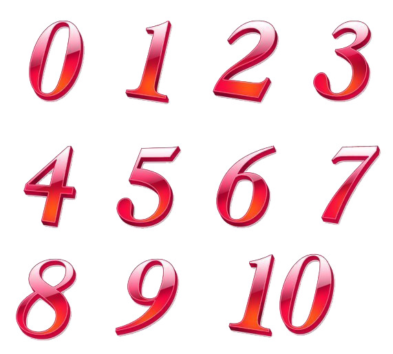 高清PNG透明素材，阿拉伯3D数字元素，免费下载设计资源