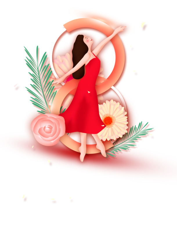 妇女节庆祝，女性专属节日，高清PNG透明图片及PSD设计素材免费下载