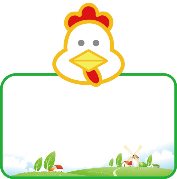 小鸡卡通边框，高清PNG透明背景，手绘PSD设计素材下载