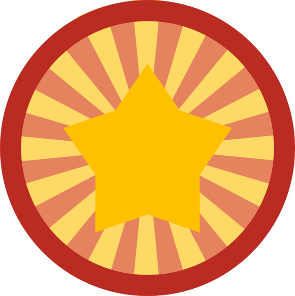 复古劳动节PNG素材，红色五角星透明图片，节日元素设计下载