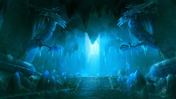 魔幻空洞玄幻游戏背景，古典中国风PNG透明图片素材，高清下载