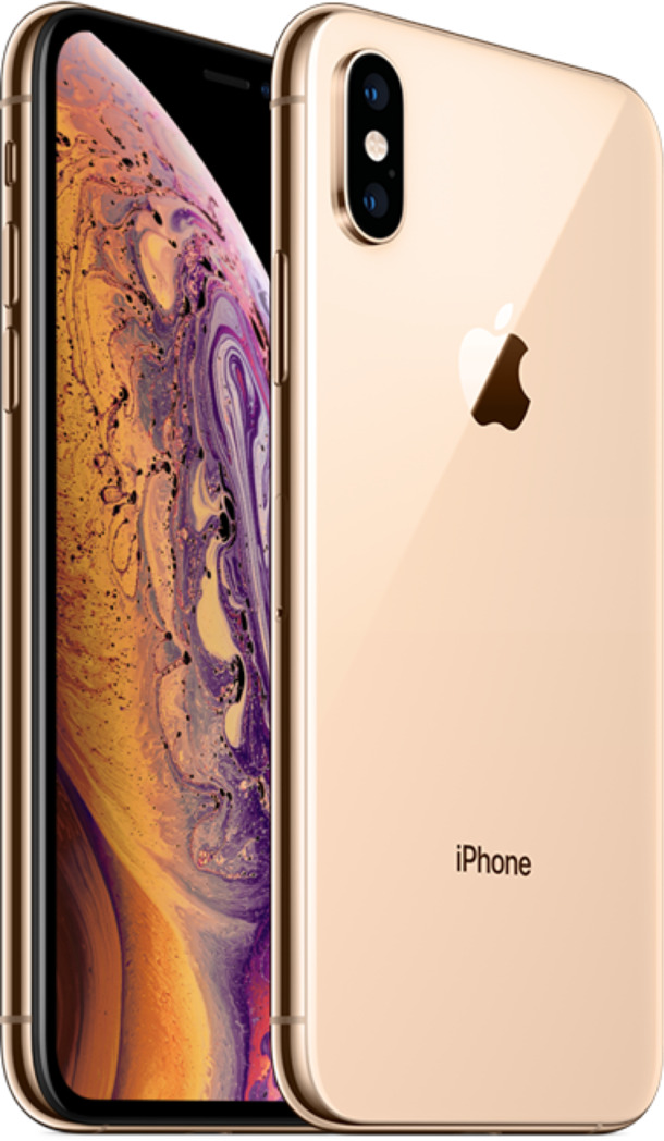 iPhone XS 金色PNG透明图，生活用品设计素材，高清下载