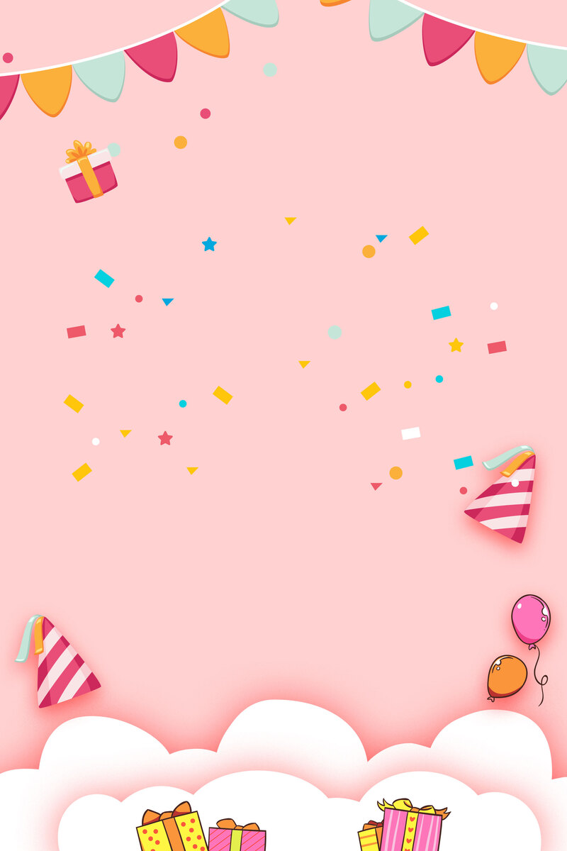 卡通创意生日蛋糕背景图，高清JPG，另类设计素材免费下载