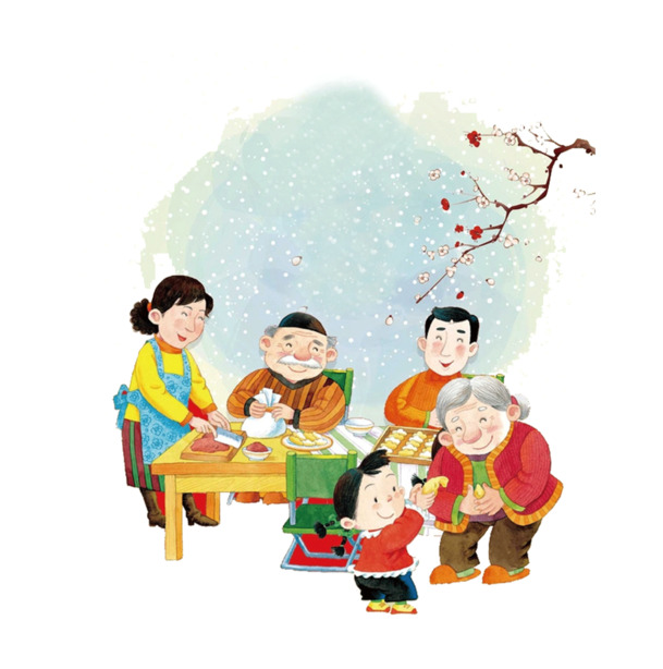 冬至团圆，饺子盛宴，高清PNG透明背景图片及PSD设计素材下载