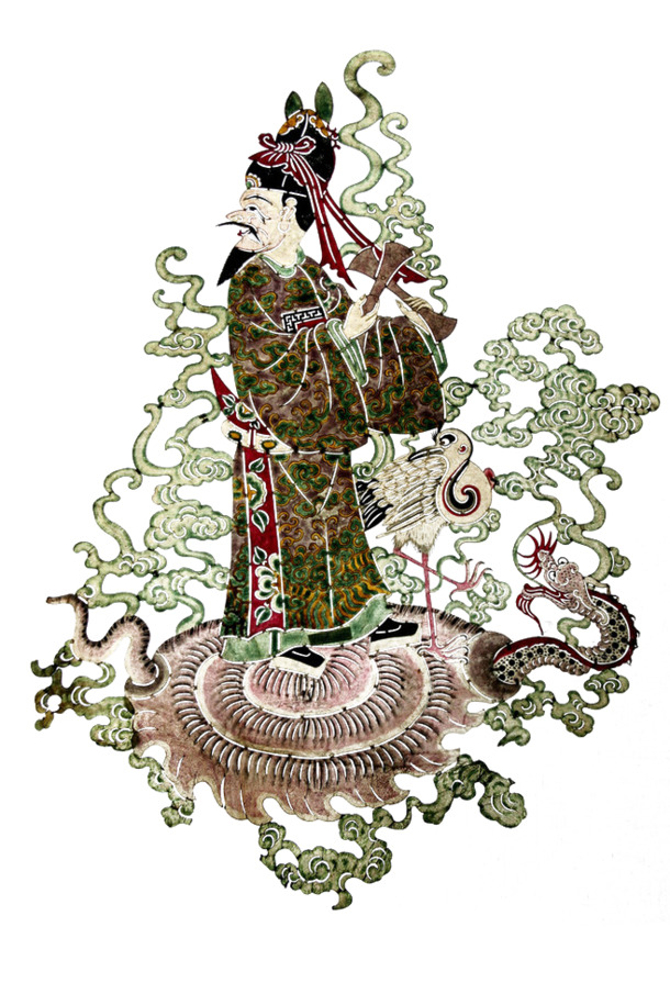 皮影人物PNG透明图，高清节日元素，元旦春节元宵素材下载