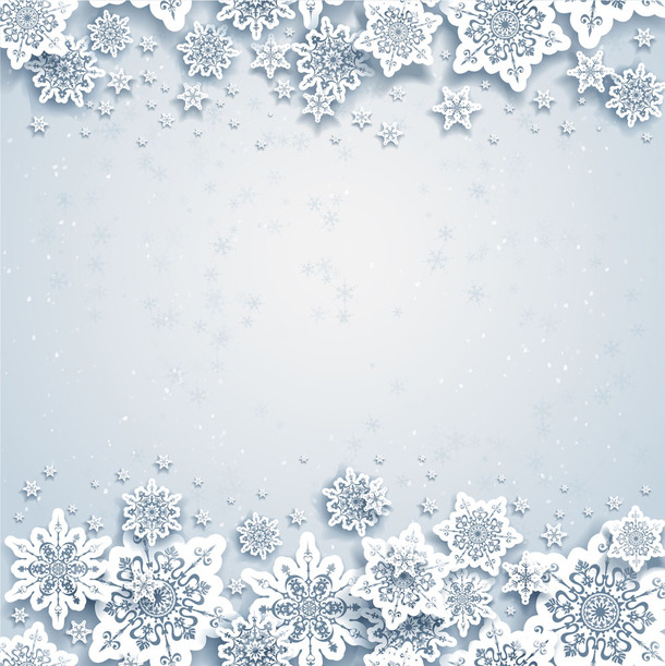 古典中国风白色雪花壁纸PNG高清透明背景，海报设计素材免费下载