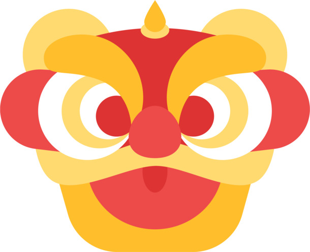 手绘春节狮子矢量图，高清PNG透明+EPS格式，节日设计素材下载