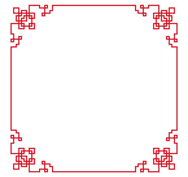 春节红色边框矢量图，高清PNG透明素材，创意装饰边框设计下载
